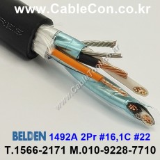 BELDEN 1492A Black(010) 2PR 26AWG, UL 300V PLTC 벨덴 300미터