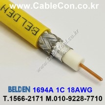 BELDEN 1694A 004(Yellow) RG-6/U 벨덴 1M