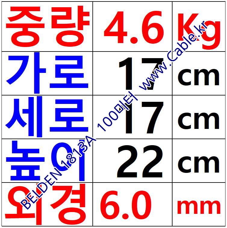 BELDEN 1813A 벨덴케이블 100m