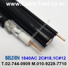 BELDEN 1840AC 010(Black) Series 6 (Dual RG6) 벨덴 150M