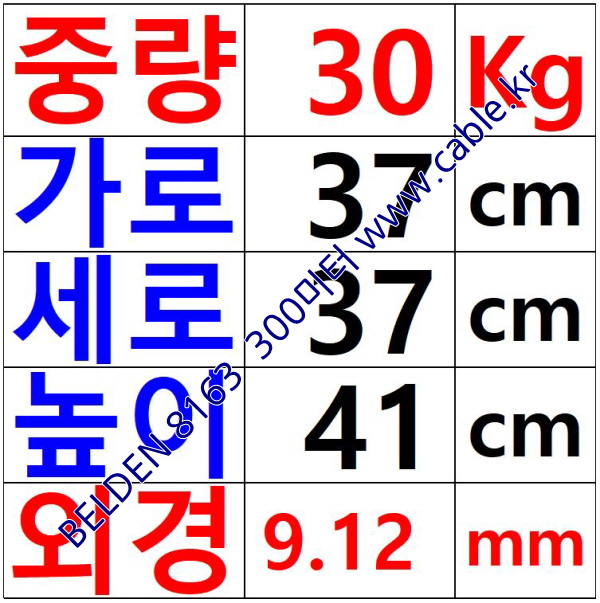 BELDEN 8163 (300미터) 벨덴케이블