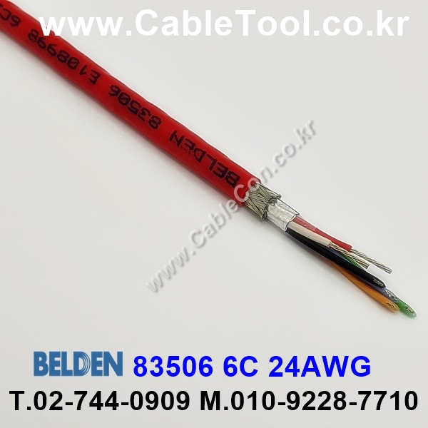 BELDEN 83506 002(Red) 6C 24AWG 벨덴 1M