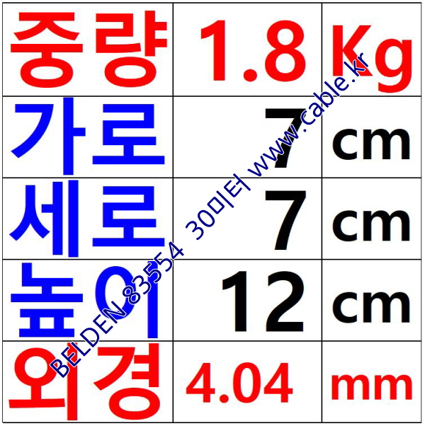 BELDEN 83554 (30미터) 벨덴