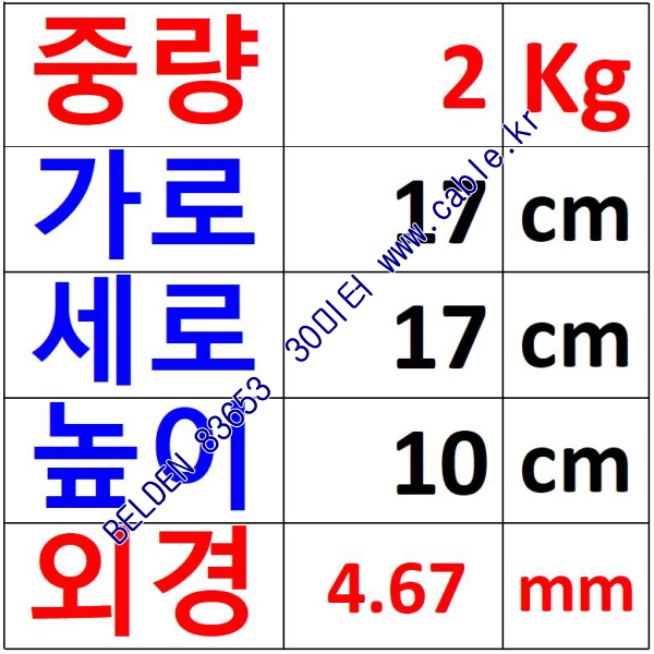 BELDEN 83653 (30미터) 벨덴케이블