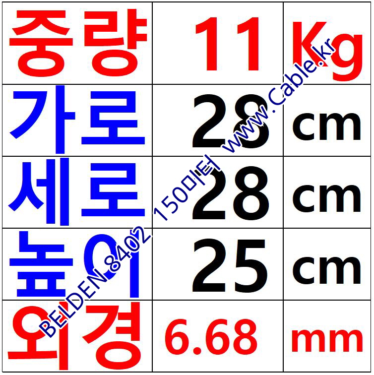 BELDEN 8402 벨덴케이블 150m