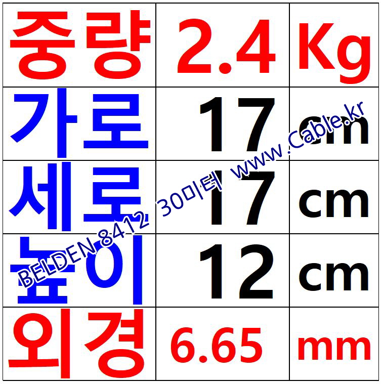 BELDEN 8412 벨덴케이블 30m