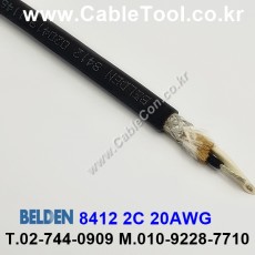 BELDEN 8412 010(Black) 2C 20AWG 벨덴 1롤 75M