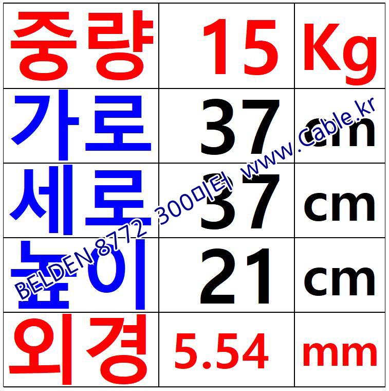 BELDEN 8772 060(Chrome) 3C 20AWG 벨덴 300M (상시 재고)