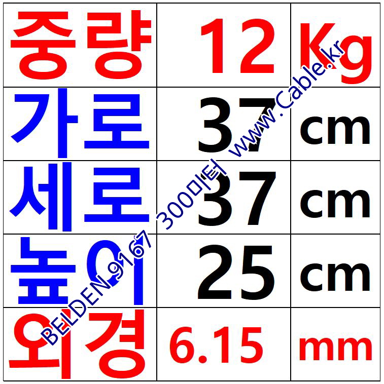 BELDEN 9167 004(Yellow) RG-59/U 벨덴 300M (상시 재고)