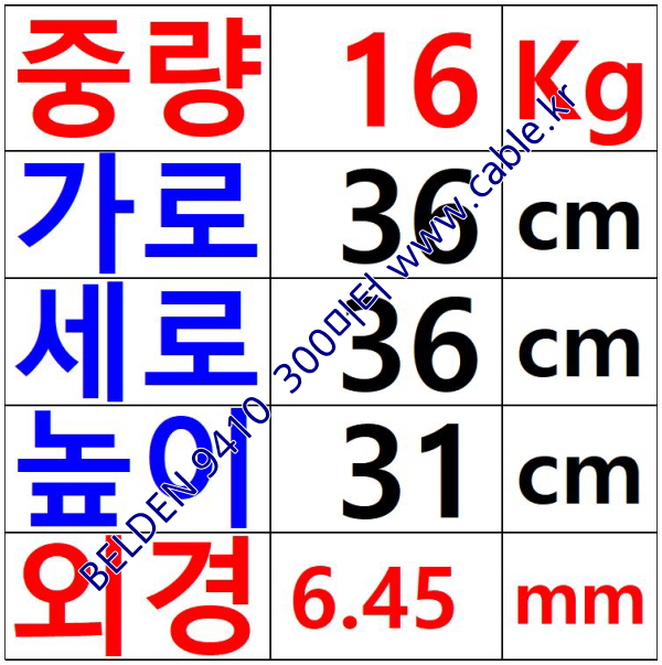 BELDEN 9410 060(Chrome) 1Pair 16AWG 벨덴 300M (상시 재고)