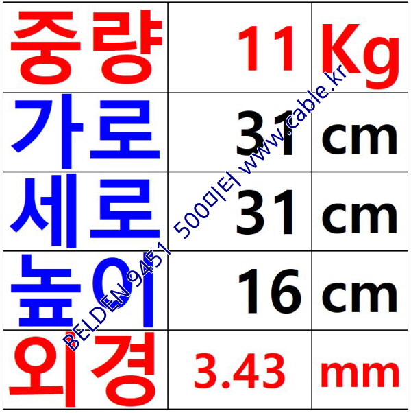 BELDEN 9451 (500미터) 벨덴케이블