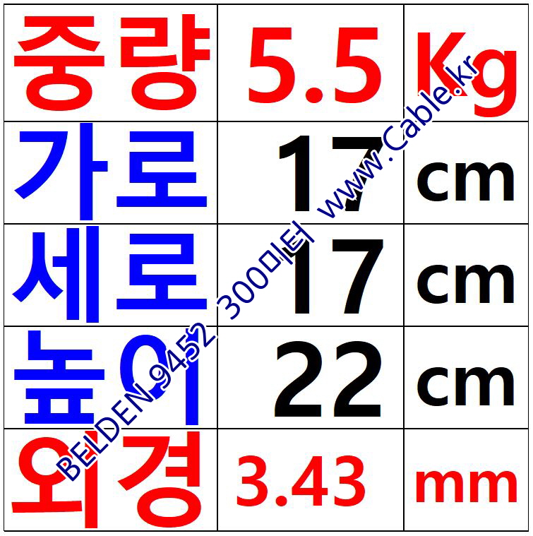 BELDEN 9452 벨덴케이블 300m