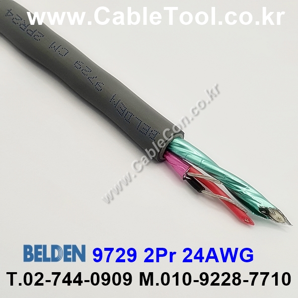 BELDEN 9729 060(Chrome) 2Pair 24AWG 벨덴 1M