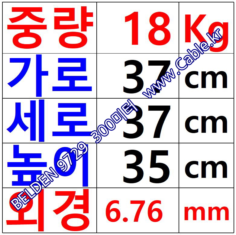 BELDEN 9729 벨덴케이블 300m
