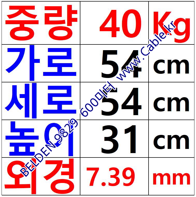 BELDEN 9829 060(Chrome) 2Pair 24AWG 벨덴 600M