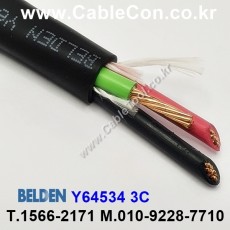 BELDEN Y64534 010(Black) 3C 12AWG 벨덴 1롤 1M