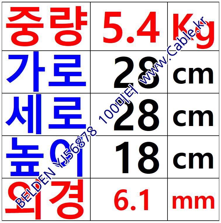 BELDEN YJ56878 벨덴케이블100m